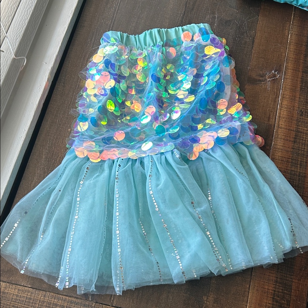 Iridescent Sequin and Tulle Skirt
